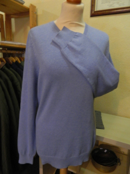 Preview: V-neck wool sweater, lightblue